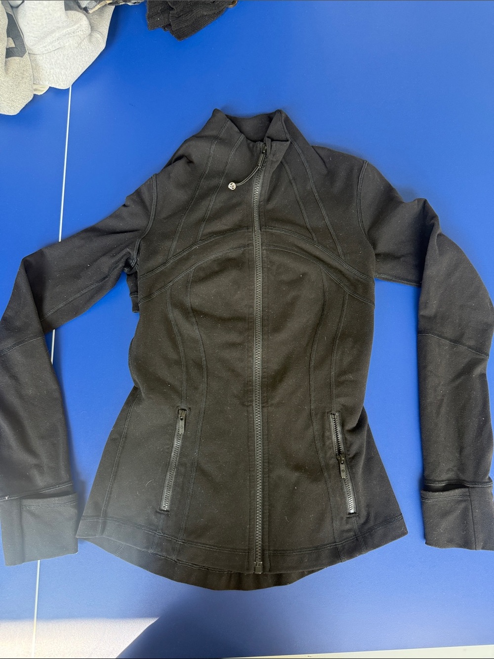 Women’s Black Zip-Front Active Jacket - Slim Fit Lululemon Size 4